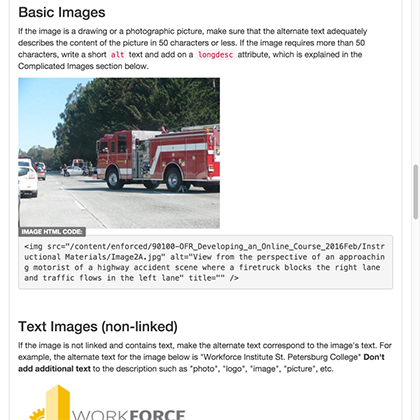 Making Images Accessible web guide document