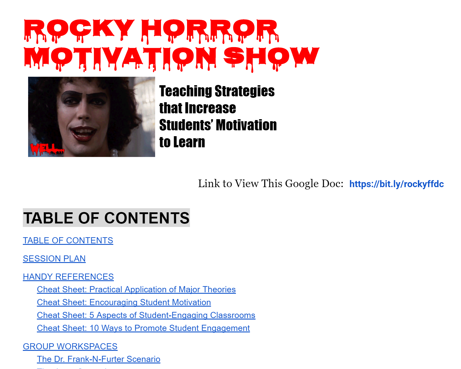 The Rocky Horror Motivation Show