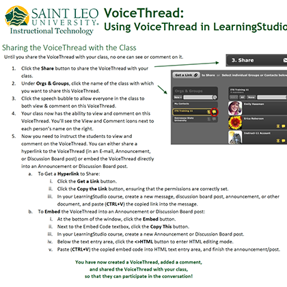 Using VoiceThread in LearningStudio guide